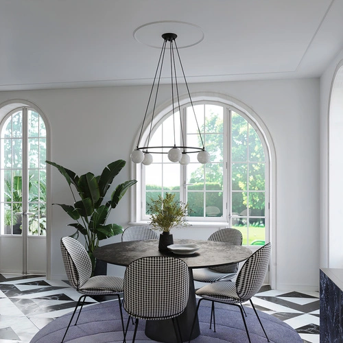 Moderní černý lustr YOLI 3 koule do obýváku a jídelny kovové stropní svítidlo