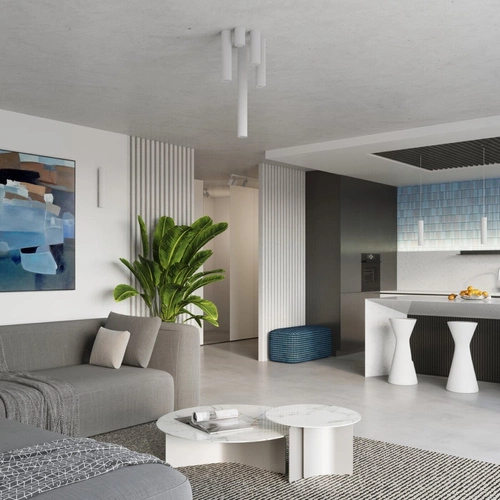 Stropní svítidlo KARBON 10 bílá moderní hliníková do obýváku a ložnice SOLLUX