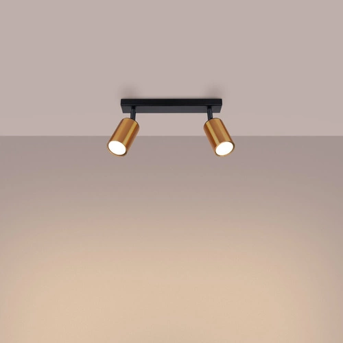 Stropní svítidlo WINX 2 černé měď moderní kovové do obýváku a ložnice SOLLUX