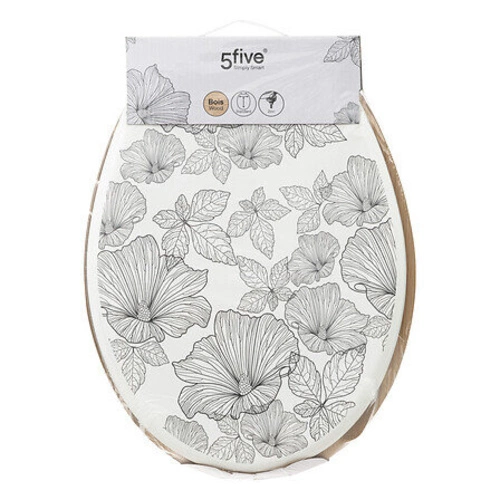 Černé WC sedátko Blackflora z duroplastu, pomalu sklápěcí, moderní do koupelny