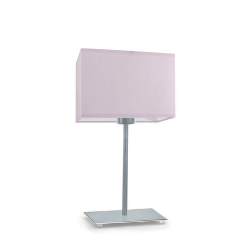 Noční lampička do ložnice AMALFI moderní fialová se stínidlem na stříbrné základně LYSNE