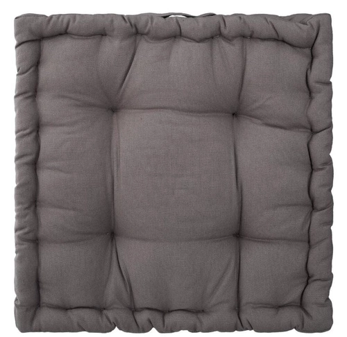 Šedý prošívaný čtvercový polštář na židli 40x40 do zahrady a kuchyně Atmosphera