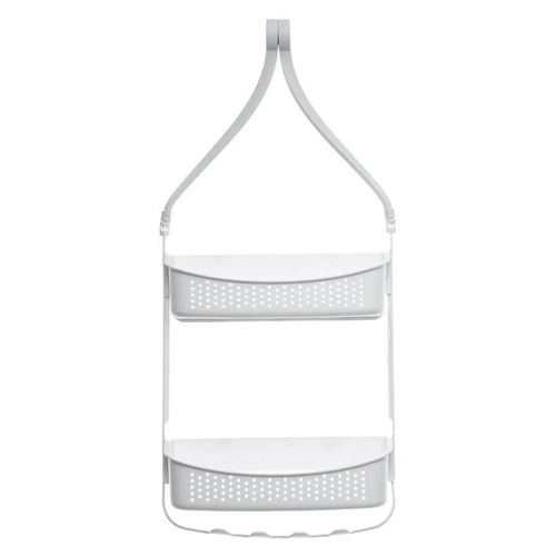 Závěsná koupelnová polička Flexible bílá 69 cm dvoupatrová do sprchy 5five simply smart