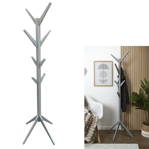 Intesi Tree moderní stojanový věšák do předsíně šedý dřevěný 177,5 cm