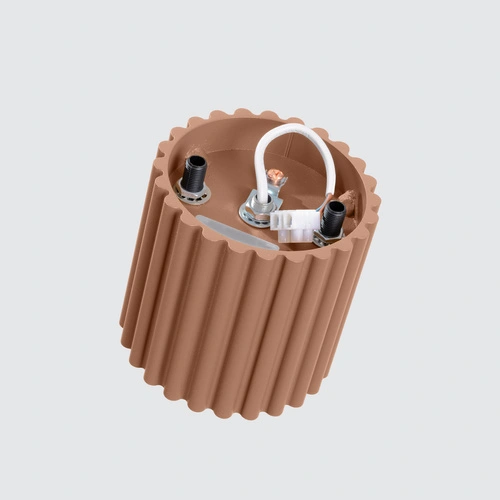 Stropní svítidlo AURA 1 moderní kulaté kávové do obýváku a kuchyně hliník