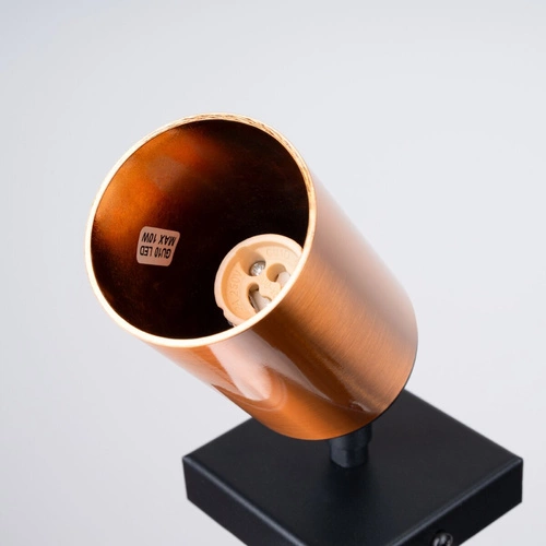 Nástěnné svítidlo WINX černé měď moderní nastavitelné kovové do ložnice a obýváku SOLLUX