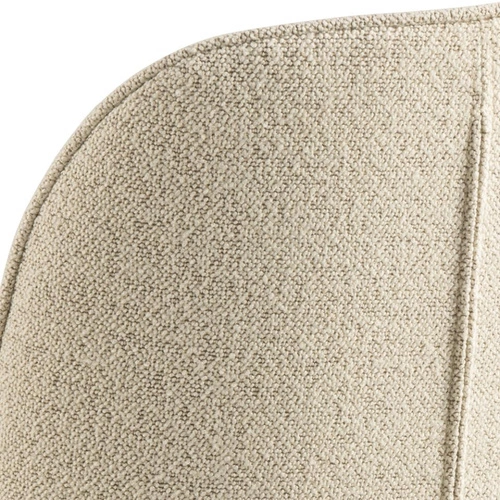 Čalouněná jídelní židle Cindy béžová bouclé skandinávský styl s dřevěnými nohami