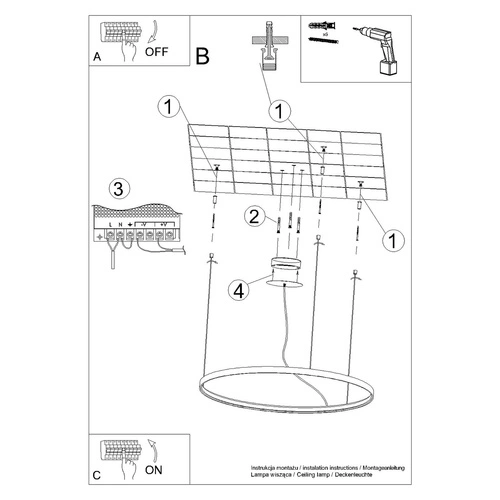 LED lustr RIO 110 bílý moderní do obýváku a jídelny loftový industriální