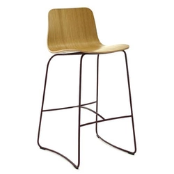 Barová židle s opěrkou Hips FAMEG moderní dřevěná do kuchyně na míru 74 cm