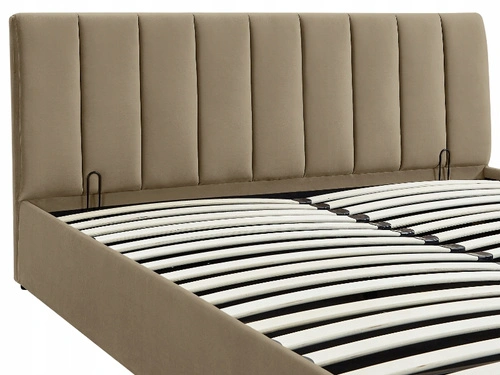 Čalouněná postel Lexington 140x200 béžový samet s úložným prostorem do ložnice