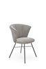 Čalouněná jídelní židle Giselle šedá, moderní na černých nohách do jídelny a obýváku Intesi