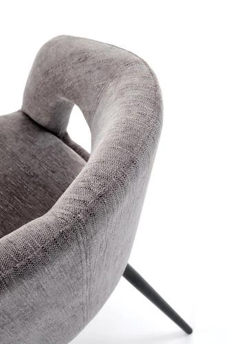 Otočná židle Meibel šedá čalouněná s područkami do kanceláře a obýváku moderní Intesi