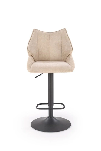 Barová židle Fraser béžová loftová s opěrkou, výškově nastavitelná, otočná do kuchyně a k ostrůvku Intesi