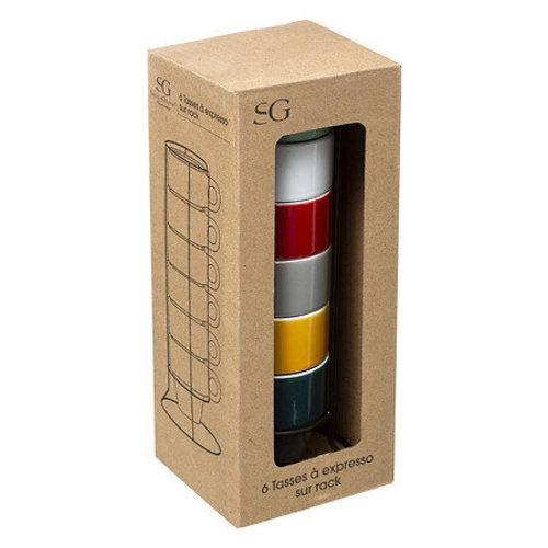 Stojan se 6 šálky Coloroma multicolour