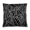 Sametový dekorační polštář Weed černo-bílý antialergenní do obýváku 40x40 cm