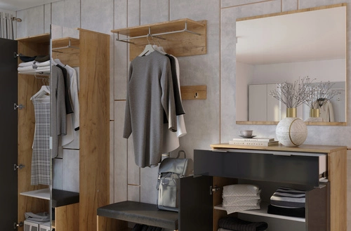 Zrcadlo Lana 80x80 cm dub