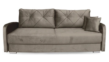 Rozkládací pohovka Urduna s úložným prostorem a funkcí spaní béžová skandinávský styl do obýváku