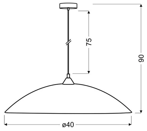 Závěsná lampa Spring 40 1x60W E27 červená