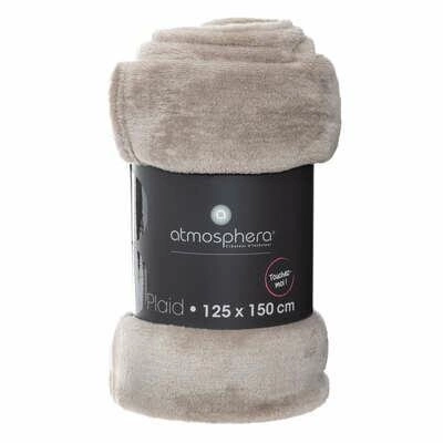 Flísová deka Atmosphera béžová 125x150 cm hřejivá a měkká na pohovku nebo postel