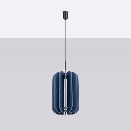 Závěsné svítidlo MULA 27 moderní modré do obýváku a kuchyně z filcu