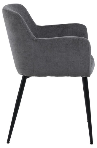 Jídelní židle Karen Actona čalouněná samet šedá s područkami moderní