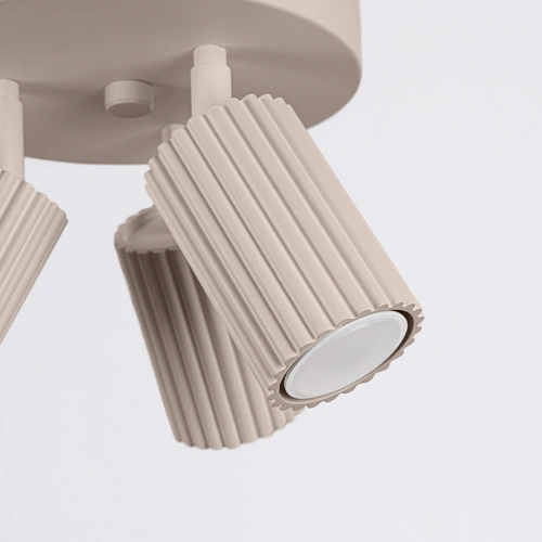 Stropní svítidlo KARBON 3P moderní béžové hliníkové nastavitelné do obývacího pokoje a kuchyně