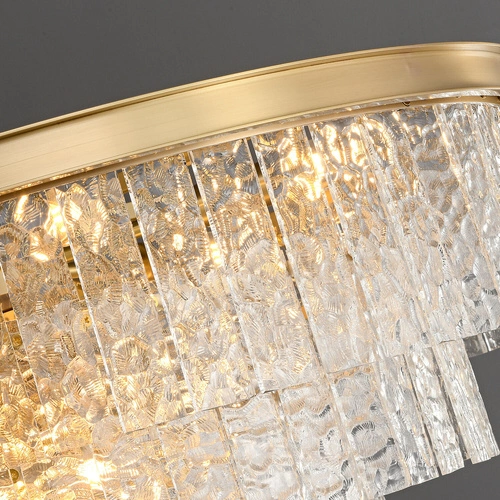 Závěsné svítidlo ICELAND bílá 60 cm křišťálové glamour do obýváku nebo jídelny Step into Design