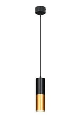 Závěsná lampa Tuba 1x15W GU10 5,8/30 černá zlatá