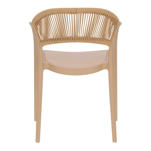 Zahradní židle Osma béžová Intesi z polypropylenu boho stohovatelná snadné čištění
