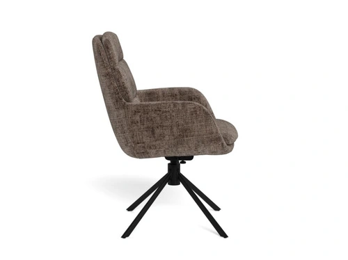 Actona Edgar otočná jídelní židle čalouněná hnědá loft