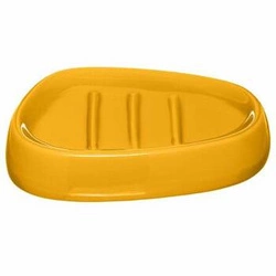 Keramická mýdlenka Colors žlutá moderní do koupelny na tuhé mýdlo