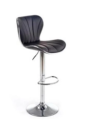 Barová židle Mush černá otočná s nastavitelnou výškou ekokůže moderní do kuchyně Intesi