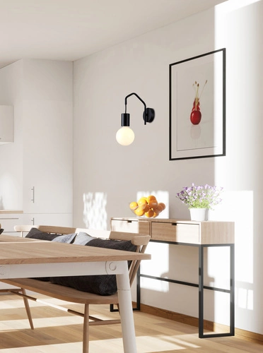 Nástěnná lampa Basso 1x40W E27 matná černá