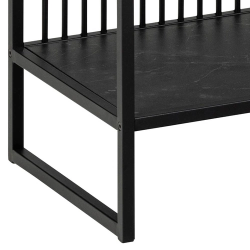 Knihovna do obýváku Strington nízká černá kovová loftová 120 cm Actona