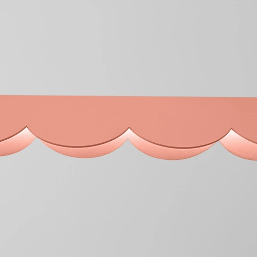 Závěsné LED svítidlo BISCUIT broskvové nad jídelní stůl do obýváku 131 cm