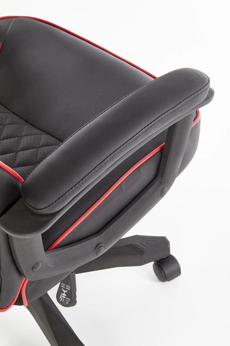 Ergonomické herní křeslo Fabi Intesi černo-červené kožené otočné k psacímu stolu