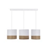 Závěsné svítidlo Bianco moderní bílé textilní 3bodové do obýváku a jídelny