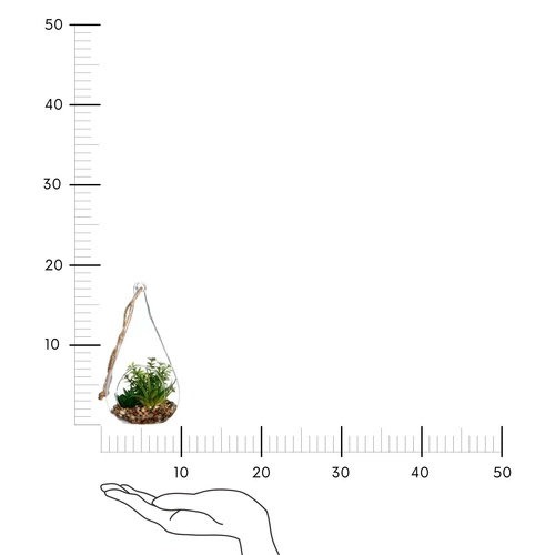 Umělá závěsná rostlina teardrop aloe vera