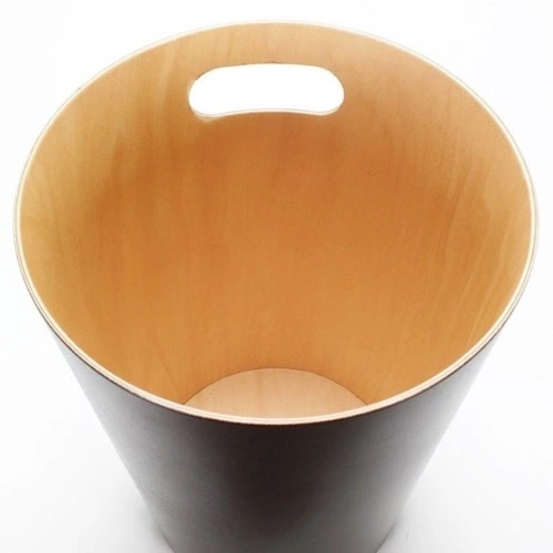 Dřevěný kancelářský odpadkový koš Umbra Woodrow šedý 7,5 l moderní