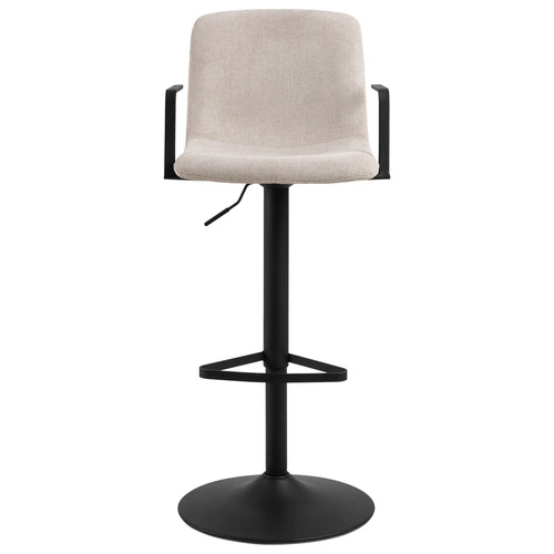 Otočná barová židle Pablo béžová s opěrkou a područkami do moderní kuchyně Actona