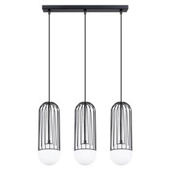 Závěsné svítidlo BRINA 3L černé moderní trojité nad stůl do obýváku a jídelny