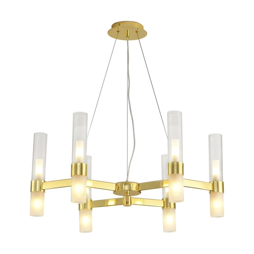 Stropní lampa glamour CANDELA-6 zlatá 70 cm nastavitelná do obývacího pokoje a jídelny Step into Design