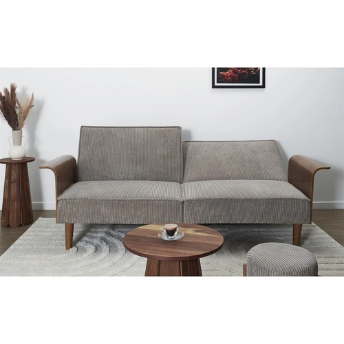 Rozkládací pohovka Scott šedá manšestrová 3místná s polohovatelným opěradlem do obýváku Intesi