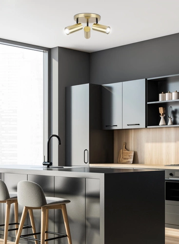 Stropní svítidlo Colly moderní kovové mosazné 3xGU10 do obýváku a jídelny CANDELLUX