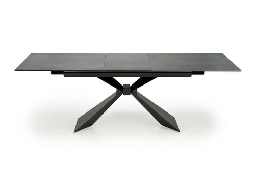 Rozkládací jídelní stůl Narel 180-230 cm moderní modrý mramor černé nohy Intesi
