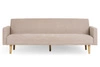 Rozkládací pohovka Kells béžová skandinávská do obýváku na dřevěných nohách s funkcí spaní