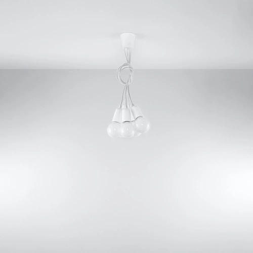 Závěsné svítidlo DIEGO 5 světel bílé moderní nastavitelné do obývacího pokoje a jídelny