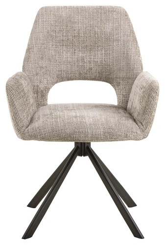 Actona Graham otočná čalouněná šedá židle do jídelny a obýváku