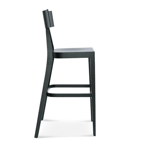 Dřevěný barový stolička s opěrkou Akka FAMEG personalizovaná moderní do kuchyně a jídelny 74 cm