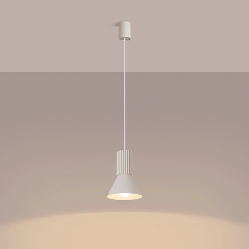 Závěsné svítidlo ESTRIA 1 béžové loftové do obýváku a kuchyně kovové 120 cm